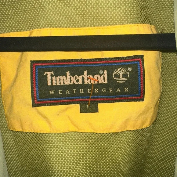 Vintage Timberland Weathergear Mens Large Jacket Coat Windbreaker Zip Up - Picture 10 of 12